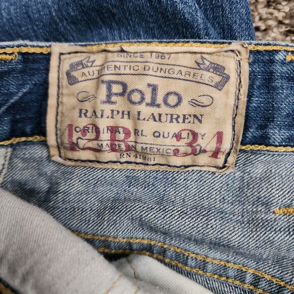 Vintage Polo Ralph Lauren 42B x 34 Authentic Dungarees Jeans RL Y2K Denim 41381 - Picture 3 of 9